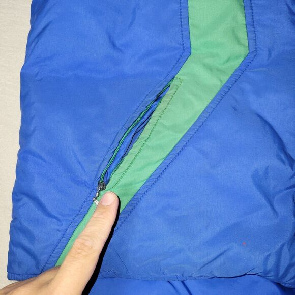 Vintage Woolrich Vest Jacket Mens Size XL Blue Gorpcore Sleeveless Broken Zipper - Picture 4 of 14